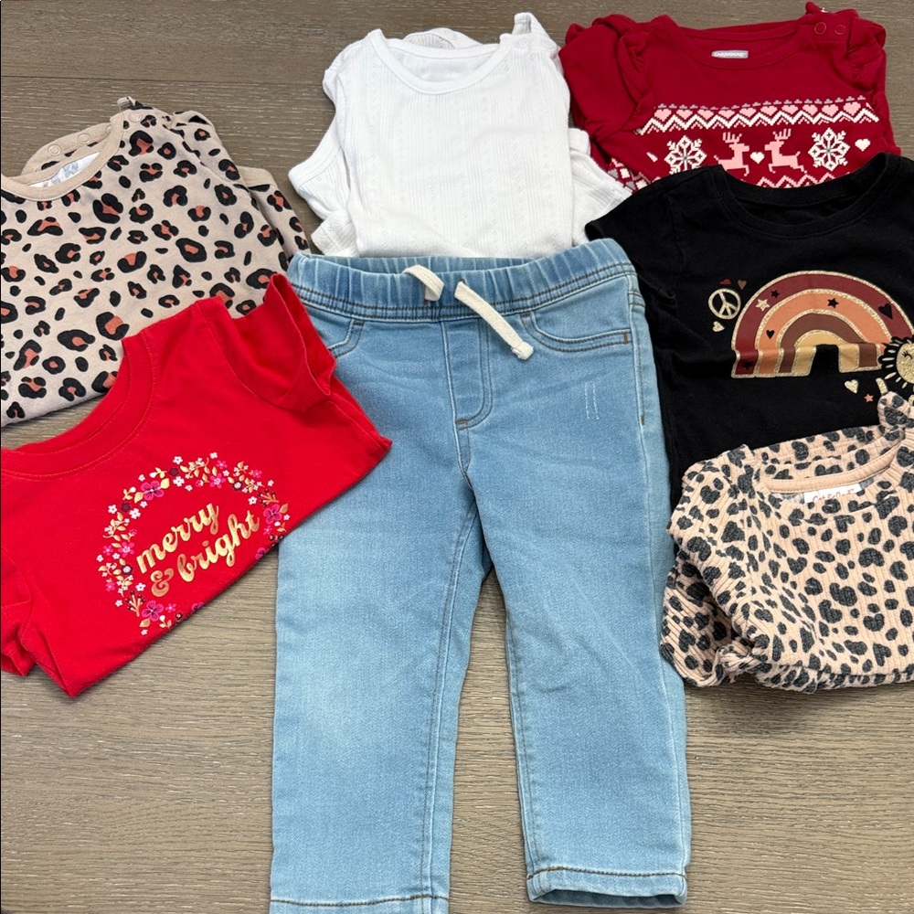 Baby Clothing Set of Various Brands - 2 Christmas shirts
